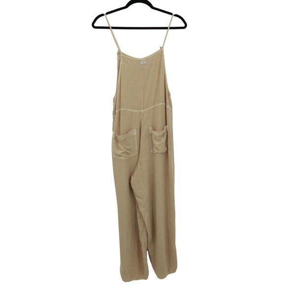 RVCA Jumpsuit Women S Beige Boho Utilitarian Cottagecore Rustic Earthy Gardening - Picture 14 of 16